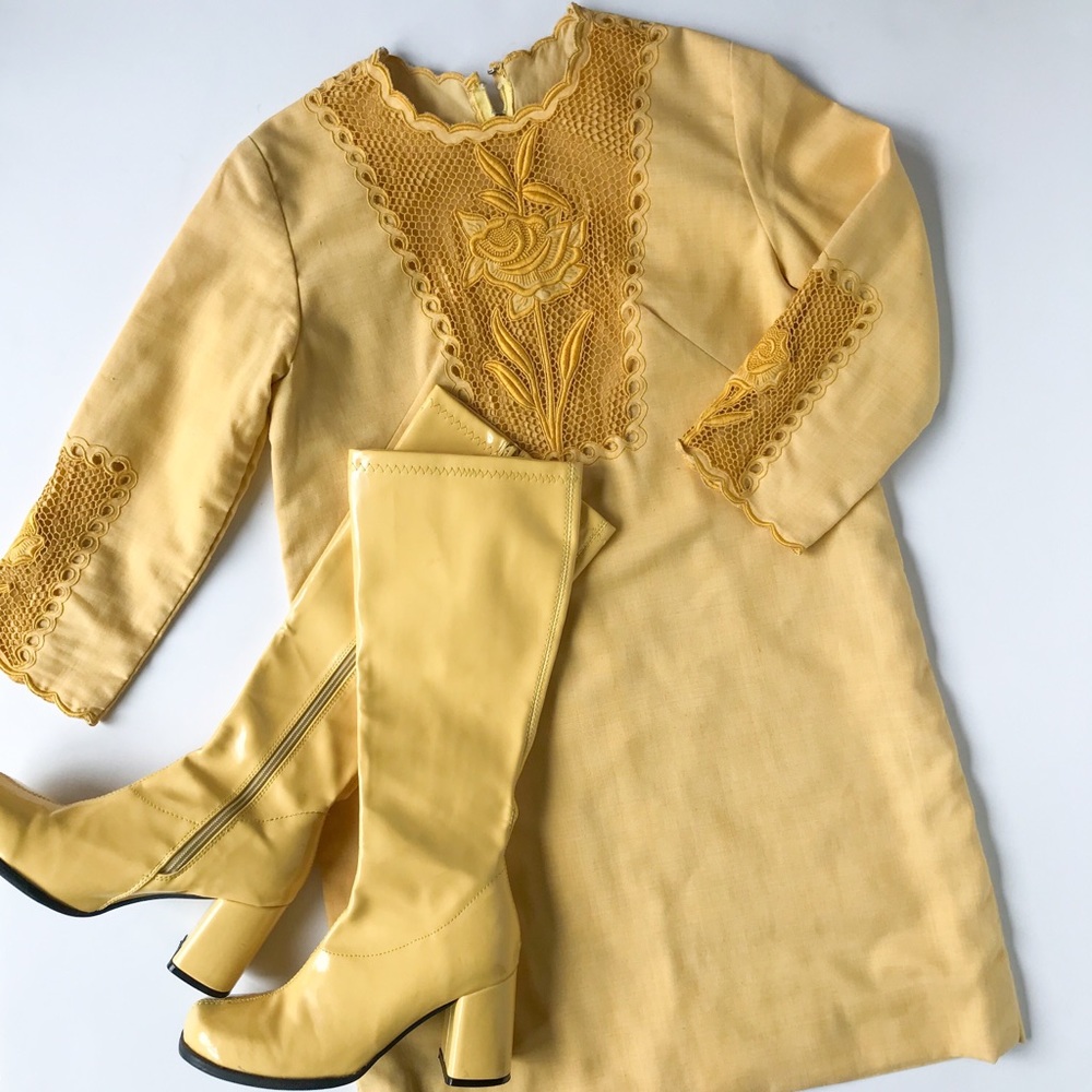 SOLD/  Vintage • yellow mini dress